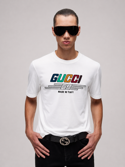 Gucci White Graphic T-Shirt