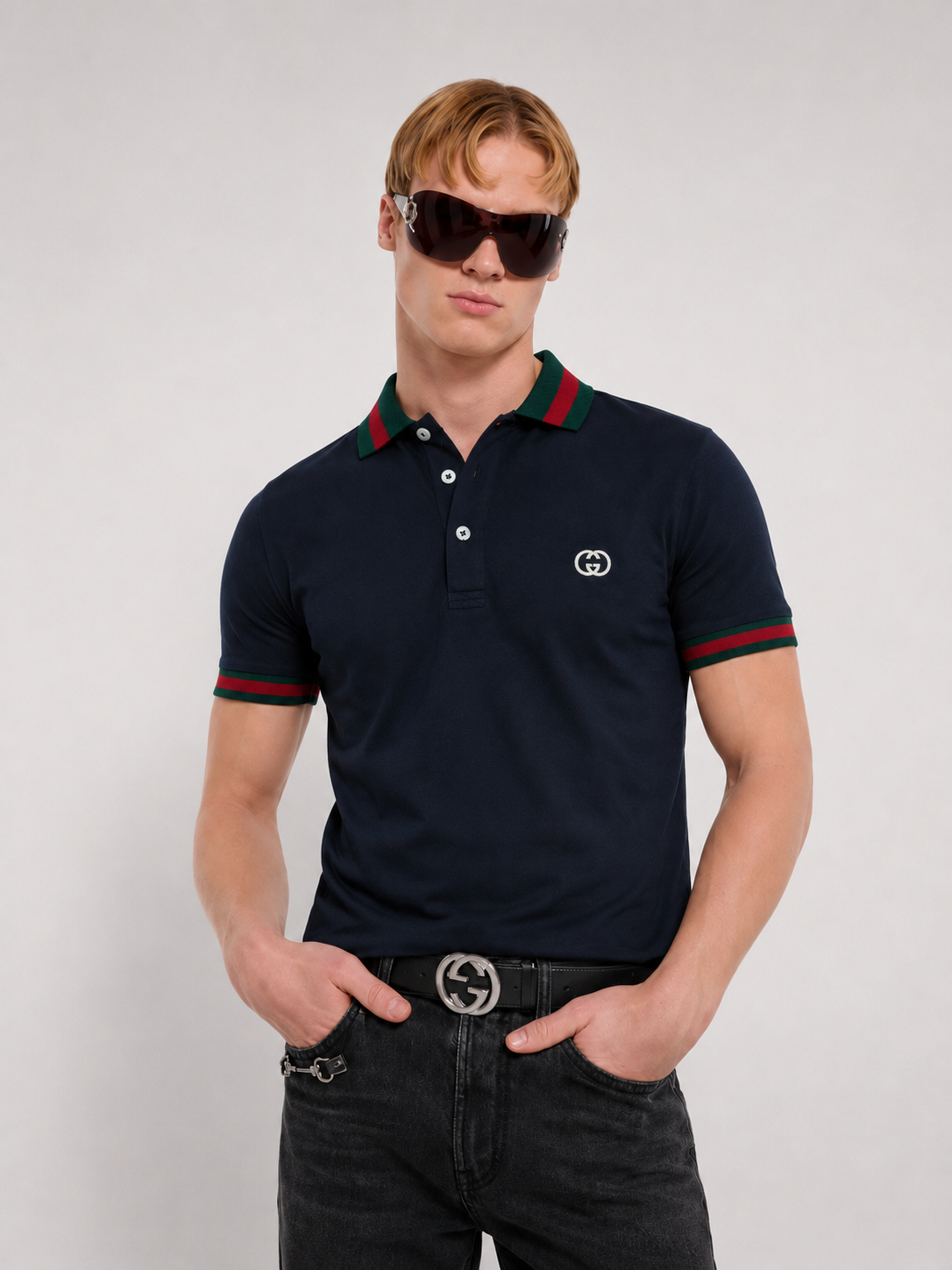 Gucci Navy Polo T-shirt